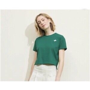 NWT   Prince Pickleball Women's Green Short Sleeve Cropped Shirt Size Medium